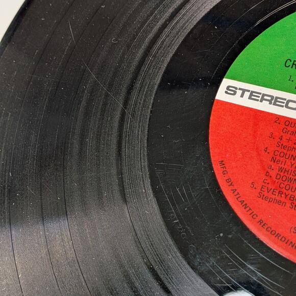 Vintage Crosby Stills Nash & Young Déjà Vu Vinyl LP SD 7200 Atlantic Records - Picture 8 of 12